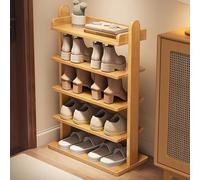 Étagère à chaussures en bois avec étagères amovibles - Armoire d'entrée peu encombrante pour un rangement organisé