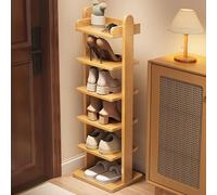 Étagère à chaussures en bois avec étagères amovibles - Armoire d'entrée peu encombrante pour un rangement organisé