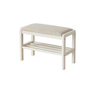 Étagère à chaussures en bois avec revêtement en tissu pour entrée, chambre à coucher, salon et couloir - Orga de rangement élégant pour chaussures - Design durable et peu encombrant