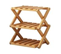 Étagère à chaussures en bois d'assemblage - Organiseur d'angle pliable de style accordéon, robuste et durable | Rangement vertical mince pour chaussures pour entrées, armoires, dortoirs, bureaux à dom