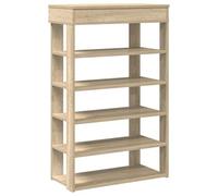 Étagère à Chaussures en Bois d'Ingénierie, 60x30x98 cm, Couleur Sonoma | Surface résistante à l'humidité, étagères spacieuses, dessus pour décoration, profil mince pour petits espaces, entretien