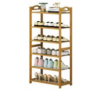 Étagère à chaussures en bois empilable et portable à 10 niveaux - Anti-poussière - Assemblage facile - 60 cm - Gain de place - Pour un rangement efficace des chaussures dans un placard.