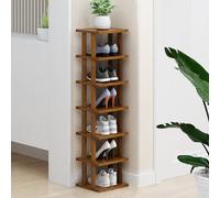 Étagère à chaussures en bois imperméable pour une utilisation en extérieur - Grande colonne étroite de rangement pour entrée, chambre à coucher sous le lit - Étagère à chaussures peu encombrante