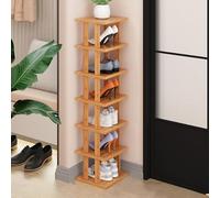 Étagère à chaussures en bois imperméable pour une utilisation en extérieur - Grande étagère étroite de rangement pour chaussures pour entrée, chambre à coucher, nization sous le lit - Design peu