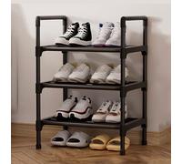 Étagère à chaussures en métal à 2/3/4/5 niveaux - Rangement d'entrée moderne antirouille noir, pas de montage nécessaire, idéal pour la maison, l'université et le bureau