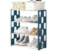 Étagère à chaussures en métal avec couvercle anti-poussière et grille à | Pour chambre à coucher, entrée, organiseur de rangement peu encombrant pour baskets, talons, sandales
