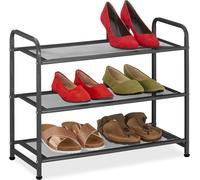Etagère à chaussures en métal noir, RD47201