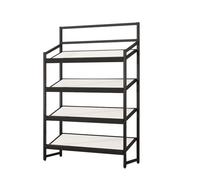 Étagère à chaussures en métal pour baskets, design peu encombrant pour placard et couloir, solution de rangement durable et élégante pour l'entrée de la maison