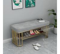 Étagère à chaussures en métal pour entrée, banc rembourré avec rangement, banc de rangement à chaussures, nizer d'entrée, meuble de salon, design peu encombrant.