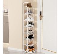 Étagère à chaussures en métal robuste à 10 niveaux - Design mince et peu encombrant, chaussures noires pour un rangement efficace des chaussures, armoire à chaussures idéale pour la maison et le