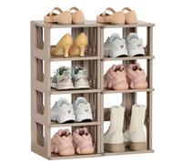 Étagère à chaussures étroite, empilable, 10 niveaux, compacte, 24 x 52 x 58 cm, meuble à chaussures sous les escaliers, pour placard et couloir, solutions de présentation de chaussures peu