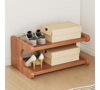 Étagère à chaussures étroite en bambou pour entrée, salon, chambre à coucher, placard, économise de l'espace (50 x 20 cm)