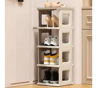 Étagère à chaussures étroite - Peu encombrante pour entrée, rangement de chaussures haut et fin pour couloir, salon, chambre à coucher (75 x 27 x 26 cm)