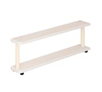 Étagère à chaussures fine de 12 cm pour entrée, placard, dortoir et petits espaces, étagère de rangement en bois pour derrière une porte, élégante finition blanche et naturelle (70 x 12 x 18,6 cm)