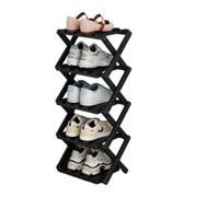 Étagère à chaussures fine en bois pliable et peu encombrante pour entrée, salle de bain, salon et couloir, étagère élégante pour chaussures