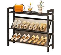 Étagère à chaussures fine en métal pour couloir, gain de place, pour chaussures étroites, étagères inclinées en maille et étagère supérieure, solution de rangement pour cadre de porte, montage facile