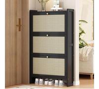 Étagère à chaussures fine en rotin - Gain de place - Pour chambre à coucher et couloir - Décoration d'intérieur moderne - Slish Shoes Sto Solut - Polyvalent