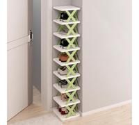 Étagère à chaussures fine pour économiser de l'espace - Design empilable - Rangement étroit pour chaussures - Assemblage sans outils - Idéal pour les petits espaces