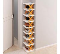 Étagère à chaussures fine pour économiser de l'espace - Design empilable - Rangement étroit pour chaussures - Assemblage sans outils - Idéal pour les petits espaces