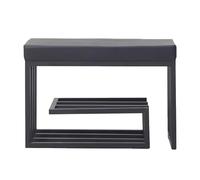 Étagère à chaussures for porte d'entrée Banc de rangement à 3 niveaux avec siège rembourré pouvant contenir jusqu'à 240kg Petit banc for entrée for entrée, salle de bain, chambre à coucher(Black,60cm)