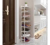 Étagère à chaussures haute fine - Étagère d'angle verticale en métal de 5 à 10 niveaux pour entrée et chambre à coucher, solution de placard indépendant pour une gestion efficace de l'espace