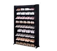 Étagère à chaussures - HERZBERG - HG8077-BLK - 9 niveaux - Couvercle - Cadre renforcé