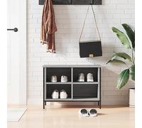 Étagère à chaussures industrielle avec étagères ouvertes et pieds en métal 69 x 35 x 50 cm 2 niveaux de rangement pour les petits espaces, entrée ou couloir Solution de rangement pour chaussures