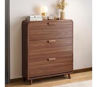 Étagère à chaussures moderne et fine, gain de place, meuble à chaussures compact avec seau rabattable, idéal pour couloir, salon, maison et appartement.