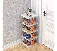 Étagère à chaussures multicouche, étagère à chaussures extensible, étagère à chaussures d'angle verticale, étagères à chaussures autoportantes (5 étages)
