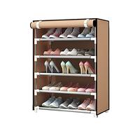 Étagère à chaussures multicouche pour placard - Gain de place - Facile à installer - Marron - 60 x 30 x 90 cm