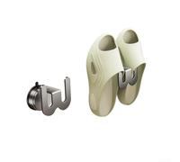 Étagère à chaussures murale sans perçage à ventouse pour porte de salle de bain Gris foncé 10 x 10 cm