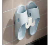 Étagère à chaussures murale simple noire avec adhésif sans perçage pour porte ou mur, rangement de chaussures peu encombrant pour entrée et salle de bain (blanc)