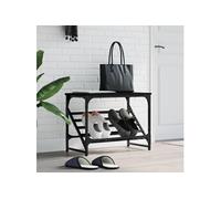 Etagère à chaussures noir 60x30x45 cm bois d'ingénierie 833413