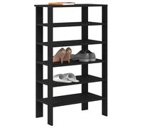 Étagère à chaussures noir 61x32x105 cm bois d'ingénierie vidaXL