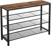 Étagère À Chaussures, Organisateur De Chaussures Avec 3 Étagères En Maille, Pour L'entrée, Le Salon, La Chambre À Coucher, Construction Simple, Stable, Dans Le Style Et L'esprit De La Maison