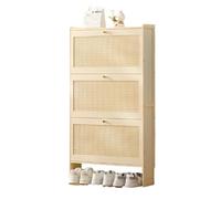 Étagère À Chaussures Petit Respirant Meuble À Chaussures En Bambou 17cm 24cm De Profondeur 50cm 70cm De Largeur Shoe Cabinet 87cm 120cm De Hauteur Meubles Chaussures Entrée(White,70x17x120cm)