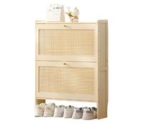 Étagère À Chaussures Petit Respirant Meuble À Chaussures En Bambou 17cm 24cm De Profondeur 50cm 70cm De Largeur Shoe Cabinet 87cm 120cm De Hauteur Meubles Chaussures Entrée(White,70x17x87cm)