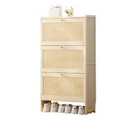 Étagère À Chaussures Petit Respirant Meuble À Chaussures En Bambou 17cm 24cm De Profondeur 50cm 70cm De Largeur Shoe Cabinet 87cm 120cm De Hauteur Meubles Chaussures Entrée(White,70x24x120cm)