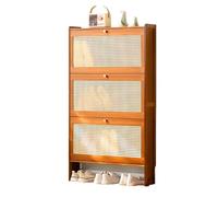 Étagère À Chaussures Petit Respirant Meuble À Chaussures En Bambou 17cm 24cm De Profondeur 50cm 70cm De Largeur Shoe Cabinet 87cm 120cm De Hauteur Meubles Chaussures Entrée(Tea,70x17x120cm)