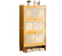 Étagère À Chaussures Petit Respirant Meuble À Chaussures En Bambou 17cm 24cm De Profondeur 50cm 70cm De Largeur Shoe Cabinet 87cm 120cm De Hauteur Meubles Chaussures Entrée(Natural,50x24x120cm)