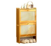 Étagère À Chaussures Petit Respirant Meuble À Chaussures En Bambou 17cm 24cm De Profondeur 50cm 70cm De Largeur Shoe Cabinet 87cm 120cm De Hauteur Meubles Chaussures Entrée(Natural,50x17x87cm)