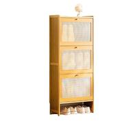 Étagère À Chaussures Petit Respirant Meuble À Chaussures En Bambou 17cm 24cm De Profondeur 50cm 70cm De Largeur Shoe Cabinet 87cm 120cm De Hauteur Meubles Chaussures Entrée(Natural,50x17x120cm)