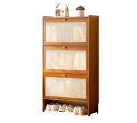 Étagère À Chaussures Petit Respirant Meuble À Chaussures En Bambou 17cm 24cm De Profondeur 50cm 70cm De Largeur Shoe Cabinet 87cm 120cm De Hauteur Meubles Chaussures Entrée(Tea,70x24x120cm)