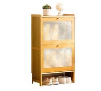 Étagère À Chaussures Petit Respirant Meuble À Chaussures En Bambou 17cm 24cm De Profondeur 50cm 70cm De Largeur Shoe Cabinet 87cm 120cm De Hauteur Meubles Chaussures Entrée(Natural,50x24x87cm)