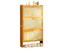 Étagère À Chaussures Petit Respirant Meuble À Chaussures En Bambou 17cm 24cm De Profondeur 50cm 70cm De Largeur Shoe Cabinet 87cm 120cm De Hauteur Meubles Chaussures Entrée(Natural,70x17x120cm)