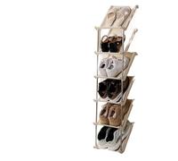 Étagère à chaussures pliable empilable, 3 pièces, multi-couches, économise de l'espace pour entrée, chambre à coucher et salon, solution de rangement portable à 6 couches (blanc)