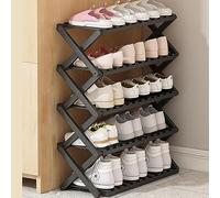 Étagère à chaussures pliable en bambou, 3 niveaux pour intérieur et extérieur, design portable, idéal pour le camping, GreenNegro, 70 cm, 5 couches