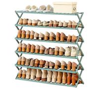 Étagère à chaussures pliable en bambou à 3 niveaux pour économiser de l'espace pour couloir, salon et placards 100 cm