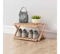 Étagère à chaussures pliable en bambou - Chaussures en bois multicouche, aucune installation nécessaire, solution de rangement peu encombrante pour chaussures et ménage économique