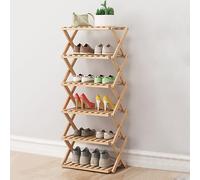 Étagère à chaussures pliable en bambou étagère de rangement multifonctionnelle pour entrée, couloir, balcon, chambre à coucher, cuisine, salle de bain indépendante pour la maison (couleur : beige)